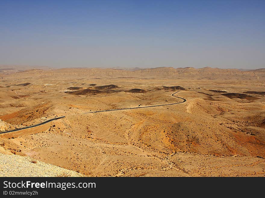 View of Negev desert in the south Israel