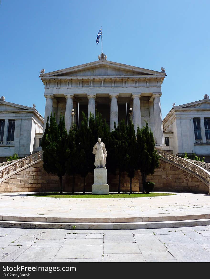 National library of Greece, or Gennadeios library , main facade