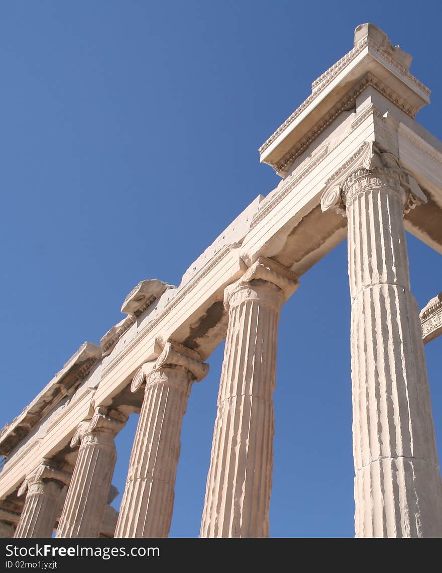 Columns in Athens in Greece