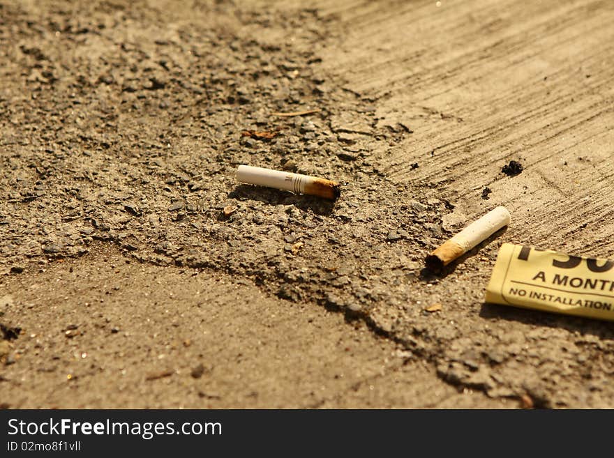 Cigarette butts