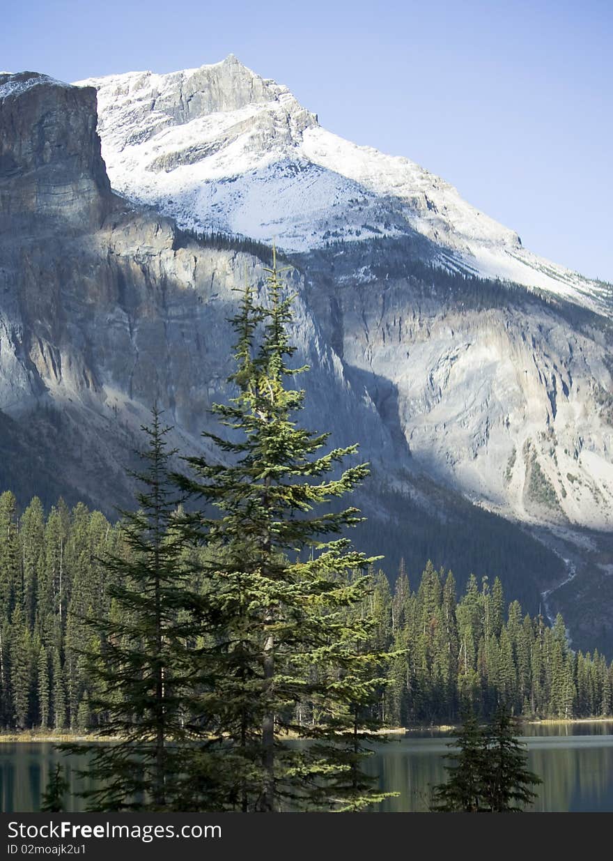 Mountain Emerald Lake at alberta Canada