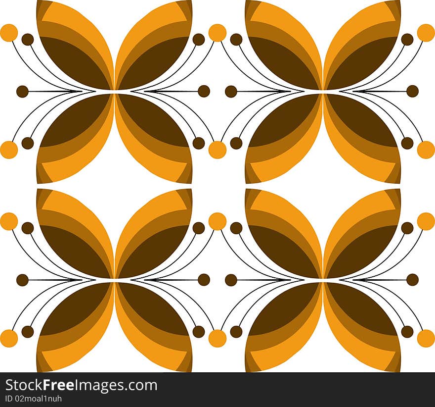 Decorative brown flower texture,