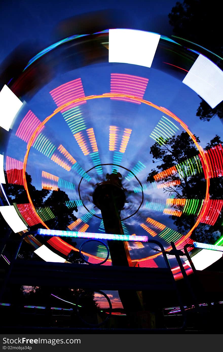 Ferris wheel, night view