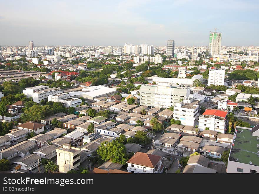 Bangkok. The capital city of Thailand. In bird-eye-view.