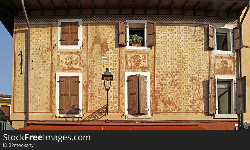 Bardolino, Facade Detail In The Old Town