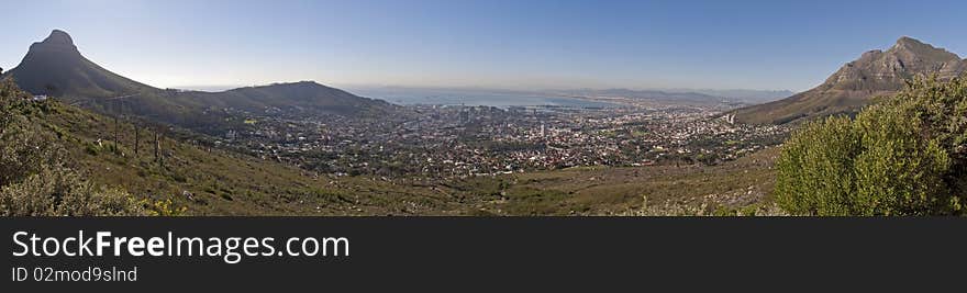 Cape Town Panorama Photo from Table Top Mountain