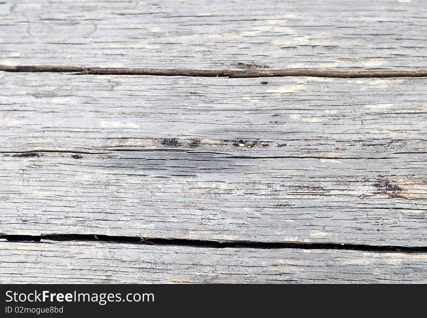 Closeup view of old wooden texture