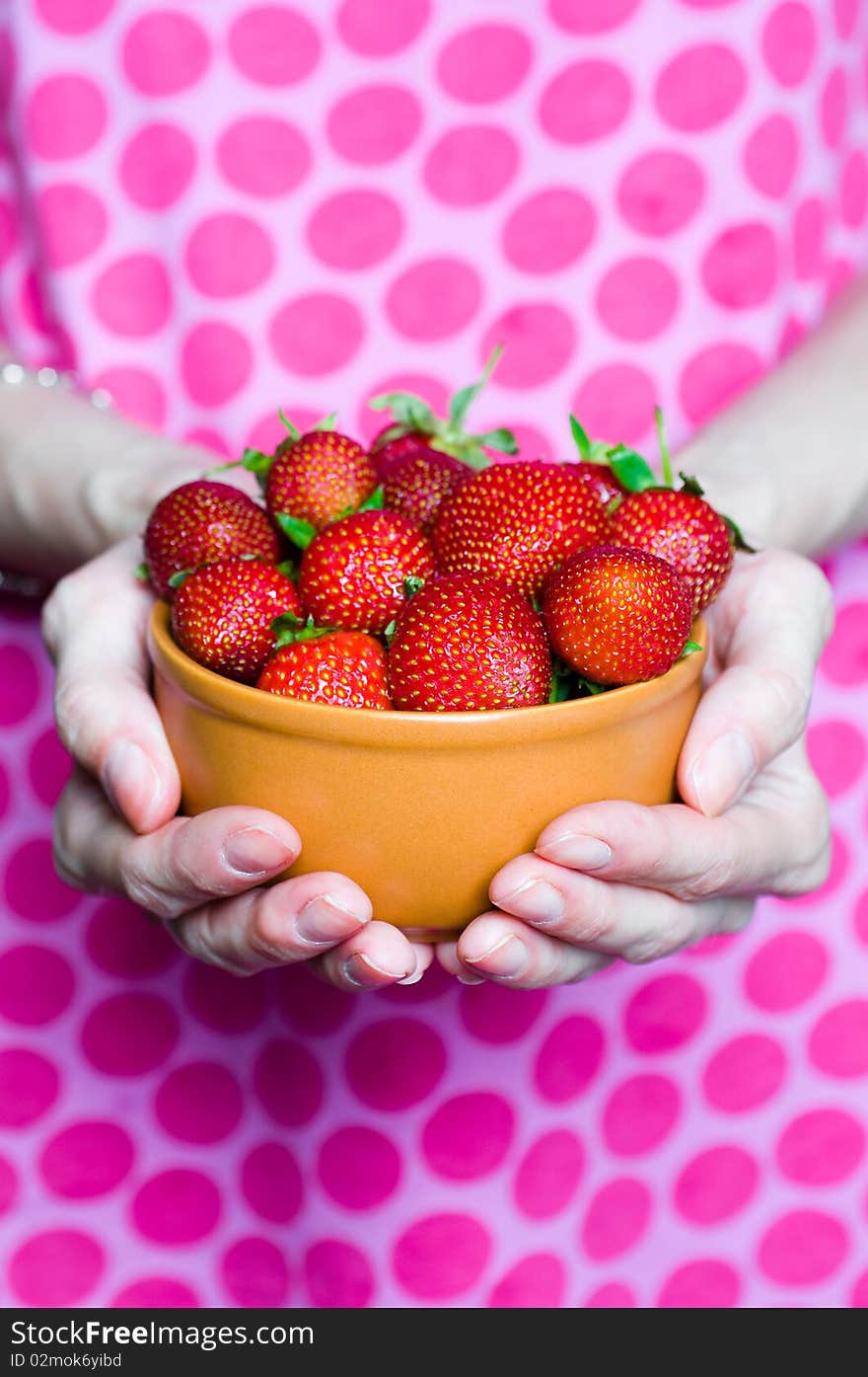 Strawberries in bowl