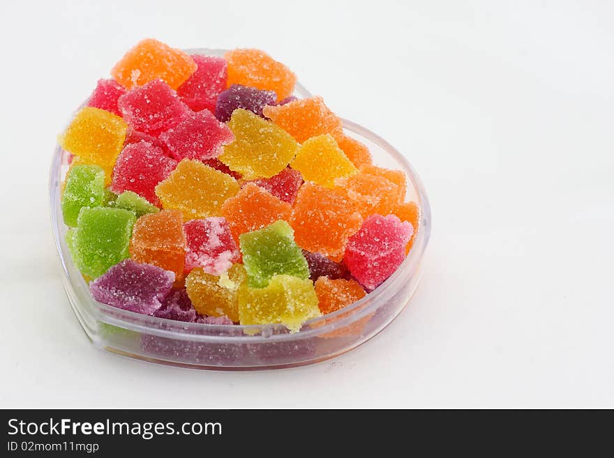 Close up of colorful candies jelly