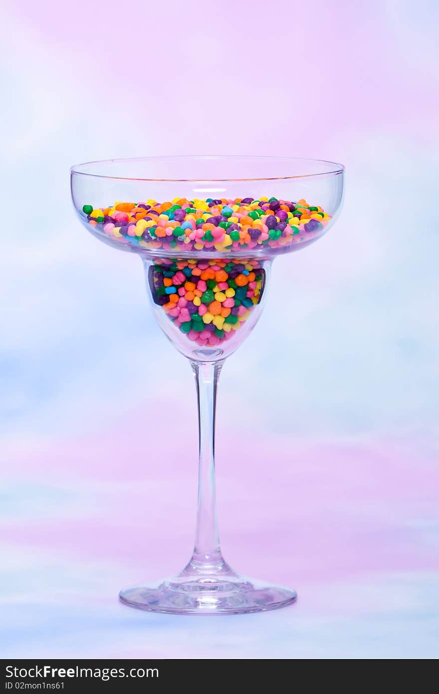 Margarita Glass Filled With Candy