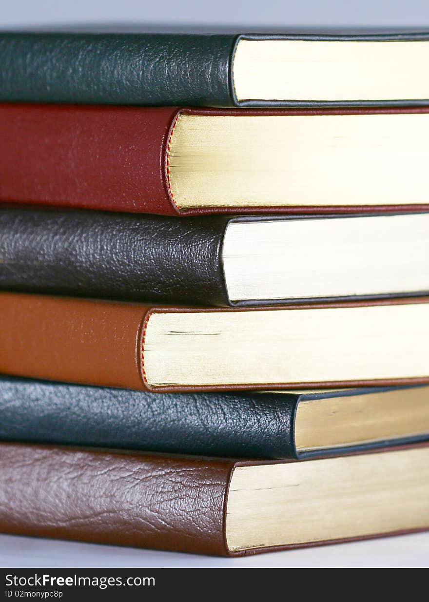 A Set of Six Leather Bound Books