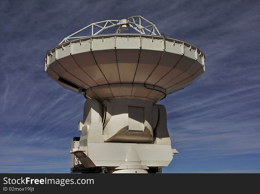 Big huge antenna to observe formation of new galaxies and stars, using radiofrequency. Big huge antenna to observe formation of new galaxies and stars, using radiofrequency.