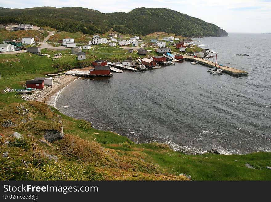 Rural Fishing village in Trinity Bay Newfoundland Canada