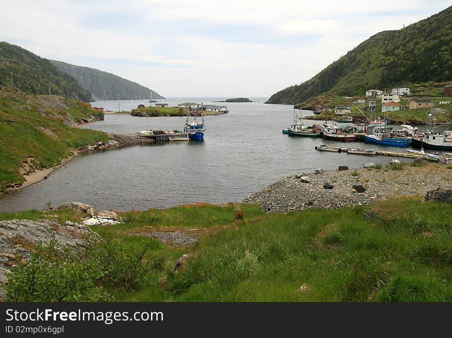 Rural Fishing village in Trinity Bay Newfoundland Canada