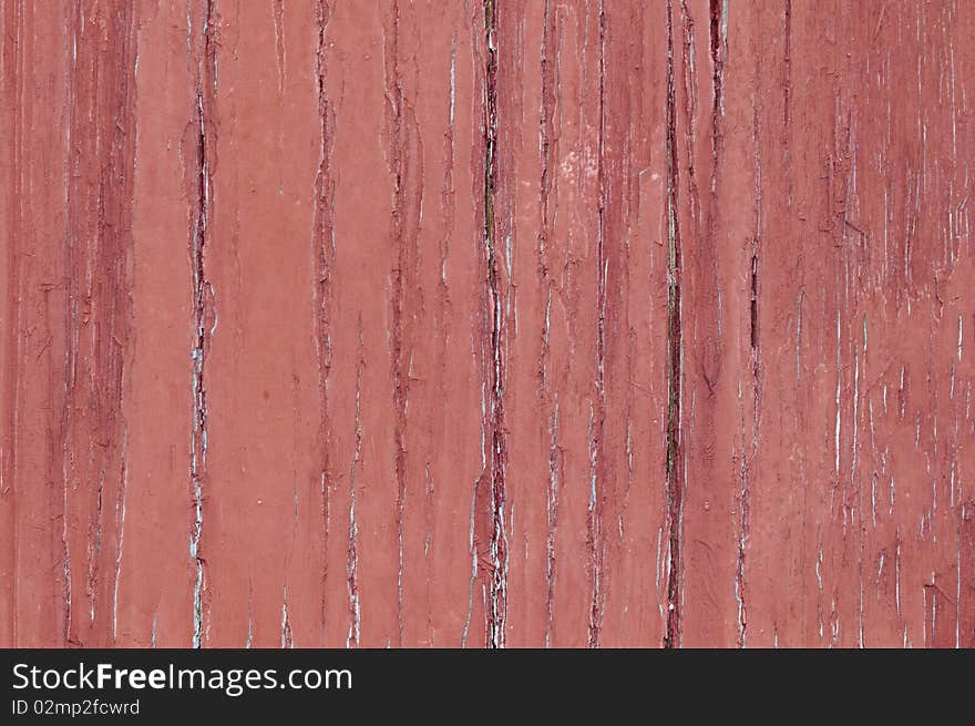 Red Painted Wood