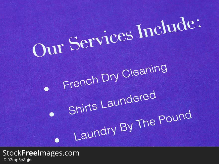 Laundromat services