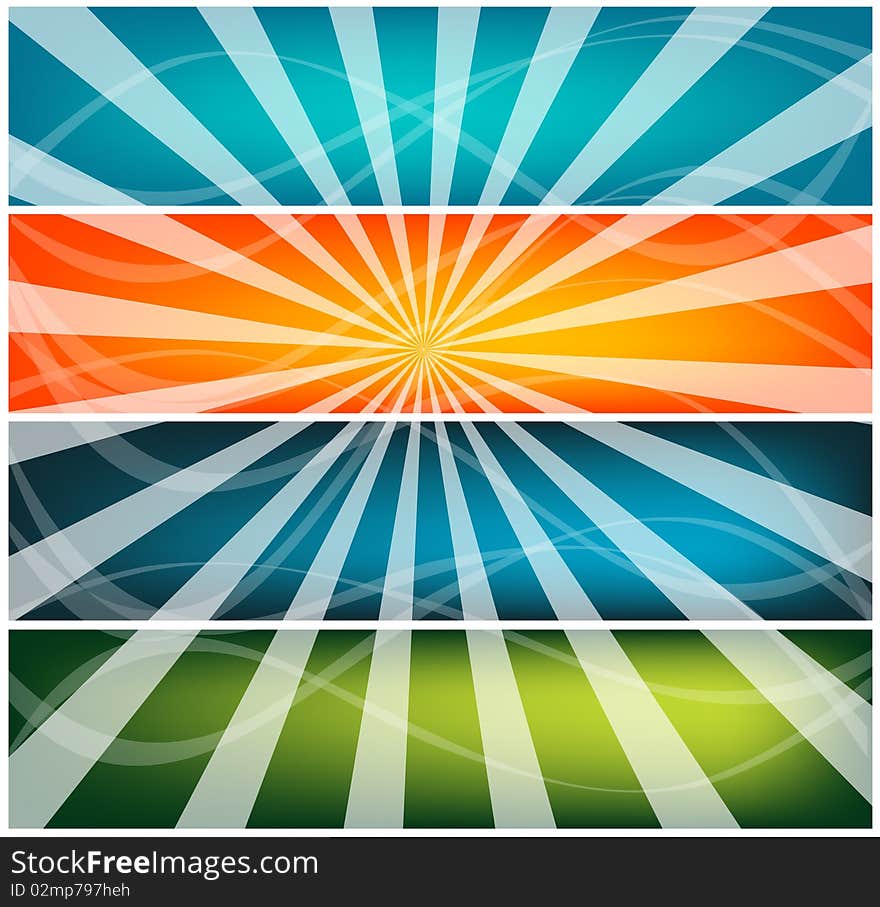 Abstract background with rays,