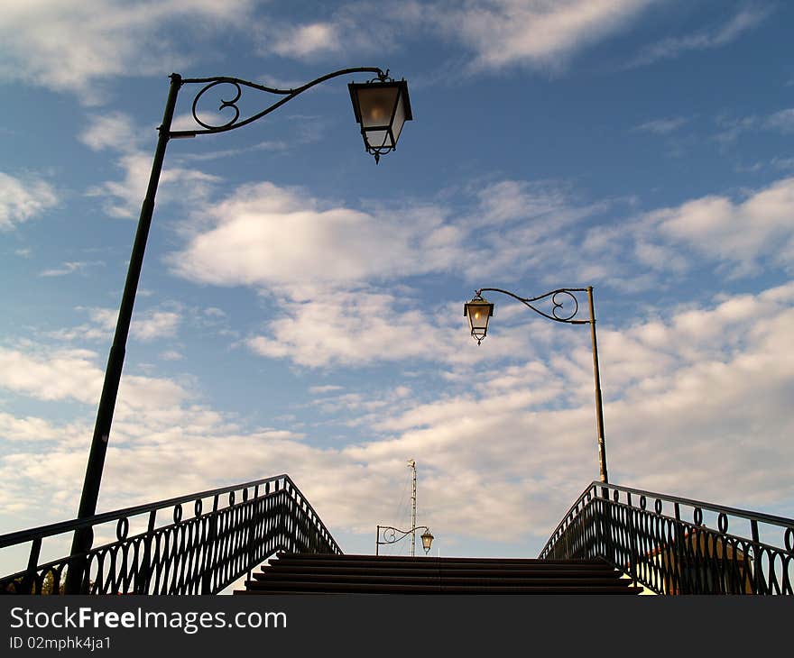 Bridge over a canal in Murano in the lagoon of Venice. Bridge over a canal in Murano in the lagoon of Venice