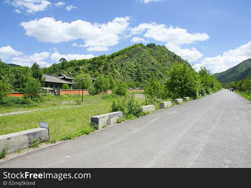 The summer scenery of Wutai Mountain, Shanxi, China. Mount Wutai is one of the most famous Buddhist spots. The summer scenery of Wutai Mountain, Shanxi, China. Mount Wutai is one of the most famous Buddhist spots.