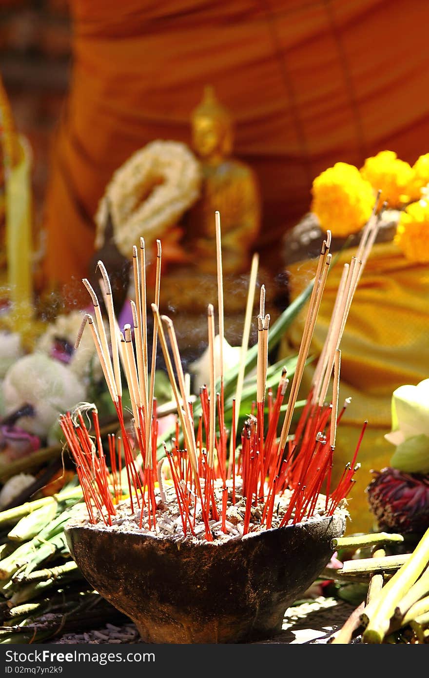 Joss sticks for Buddha image