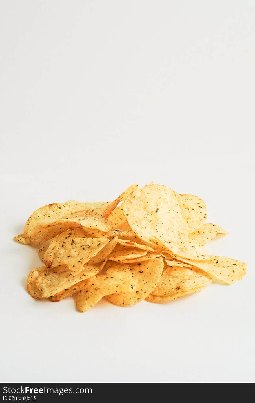 Potatoes on white background close up shoot