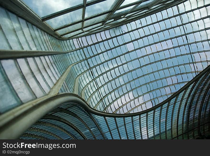 Inside of Victorian greenhouse