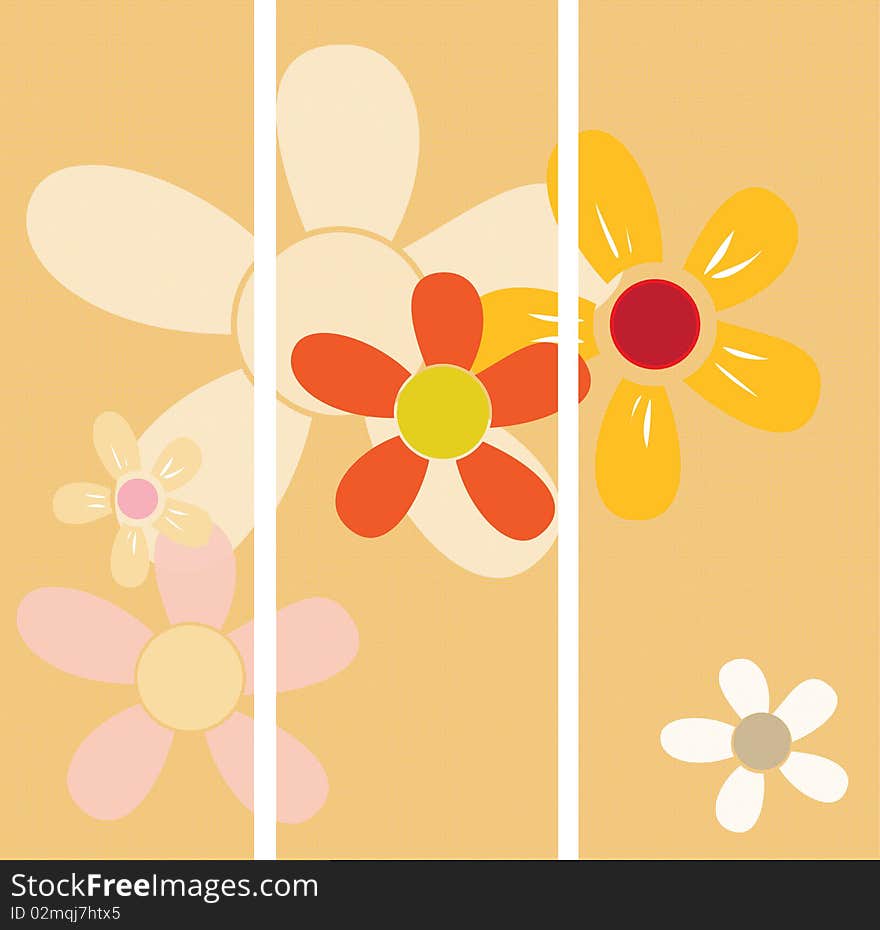 Vector illustration of floral banner