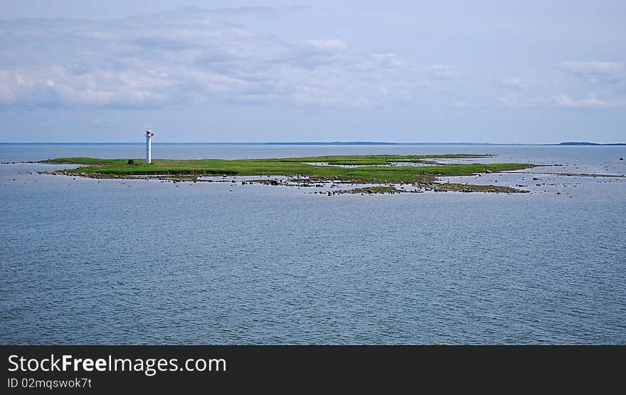 Island with lighthouse in Estonia. Island with lighthouse in Estonia.