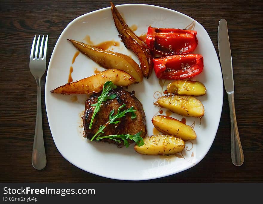 Steak With Vegetables