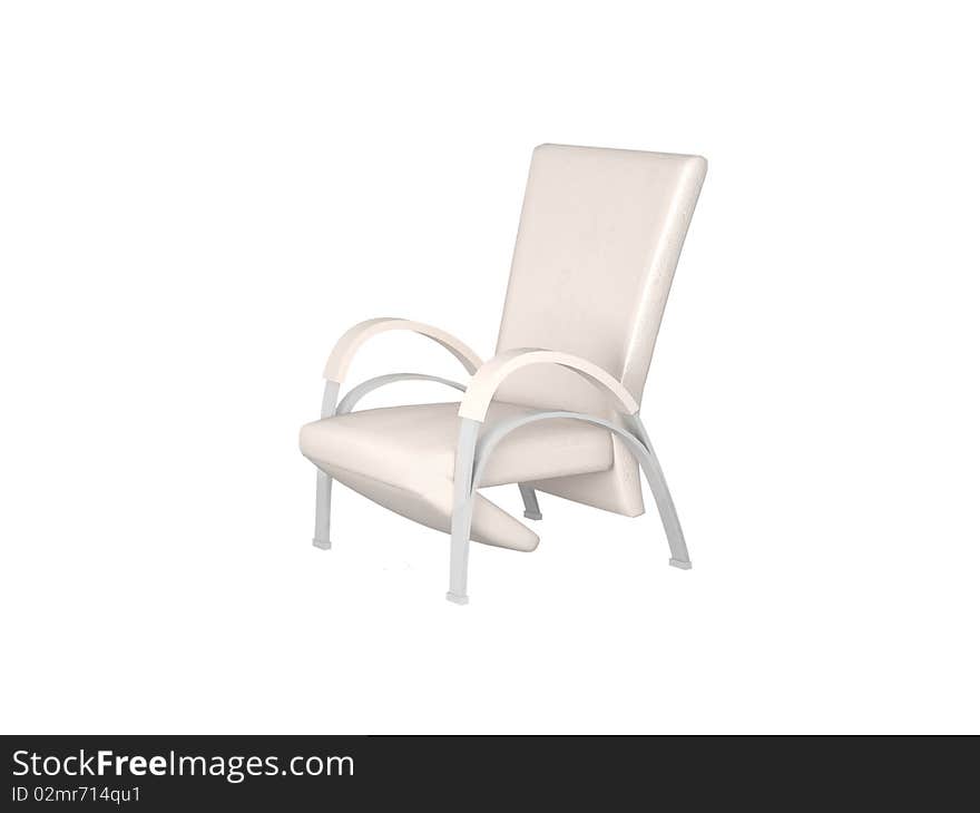 Armchair for office, isolated on white