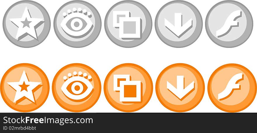 Icons indicate the direction or action. Icons indicate the direction or action.