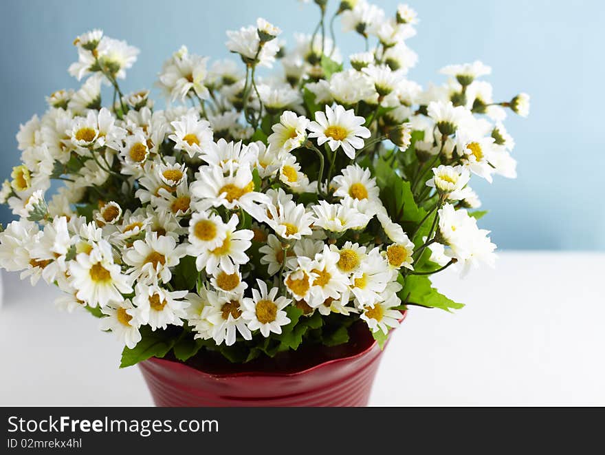 Under clean background artificial flower