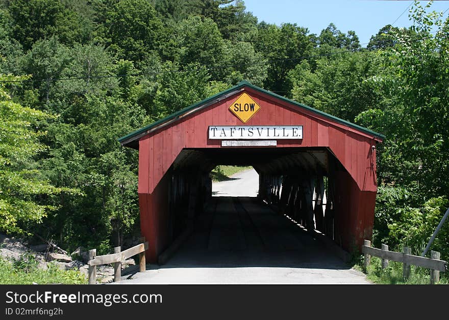 Taftsville Bridge is the third oldest covered bridge in the state of Vermont. Built in 1836 it is 189'long. It crosses over the Otaquechee River.