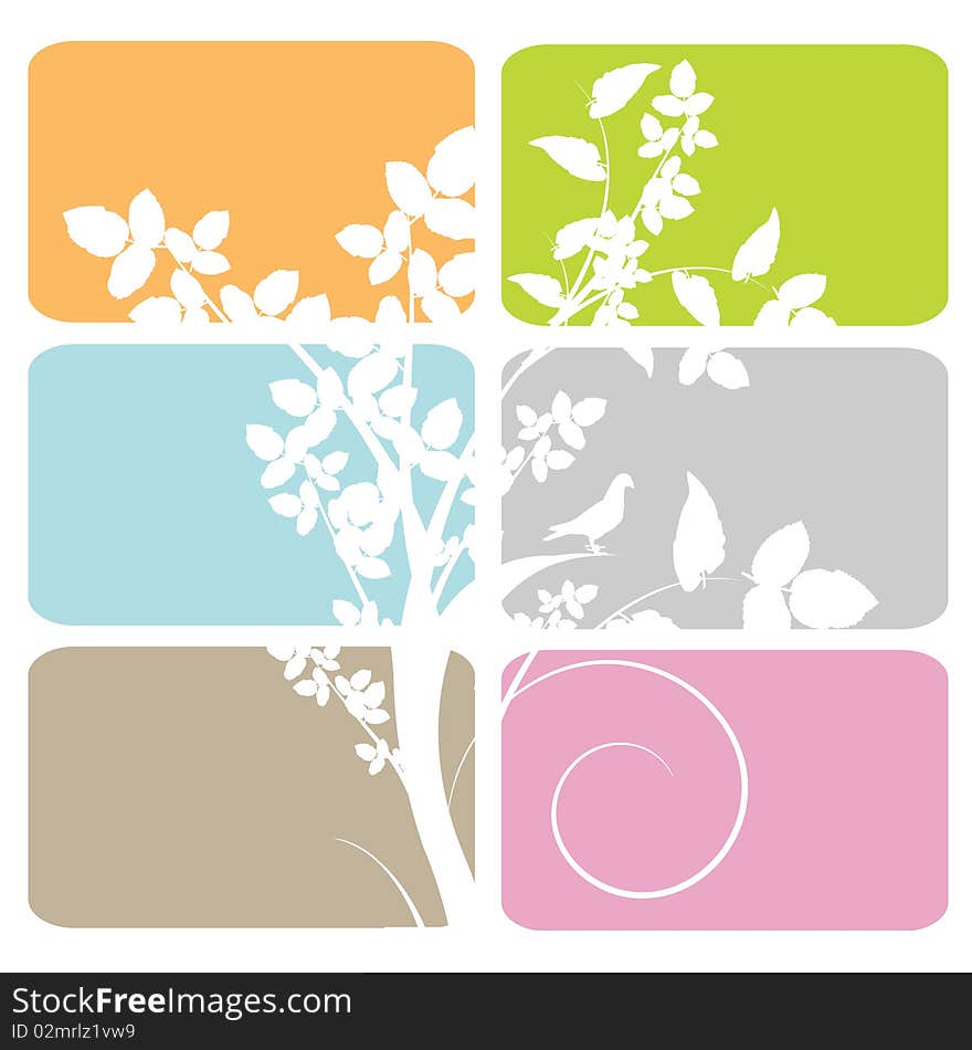 Abstract style floral design vector