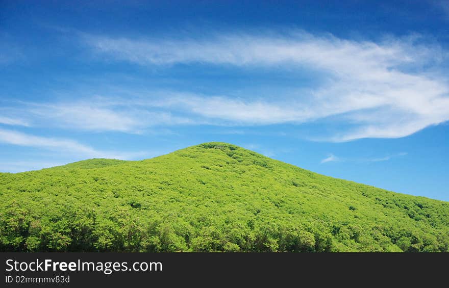 The green mountain at Nakhonrajsima Thailand