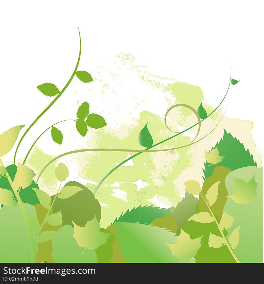 Abstract style floral design vector. Abstract style floral design vector