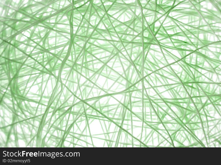 Green Color Thread Web Abstract