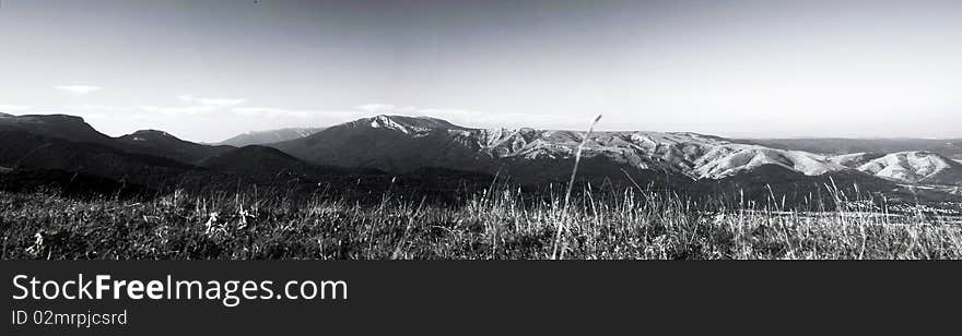 A view of a Crimean mountain Chatyr-dag. A view of a Crimean mountain Chatyr-dag