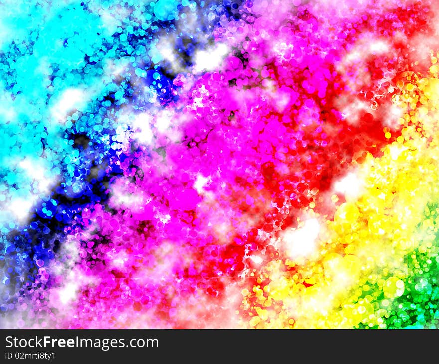 Vector cloudy rainbow