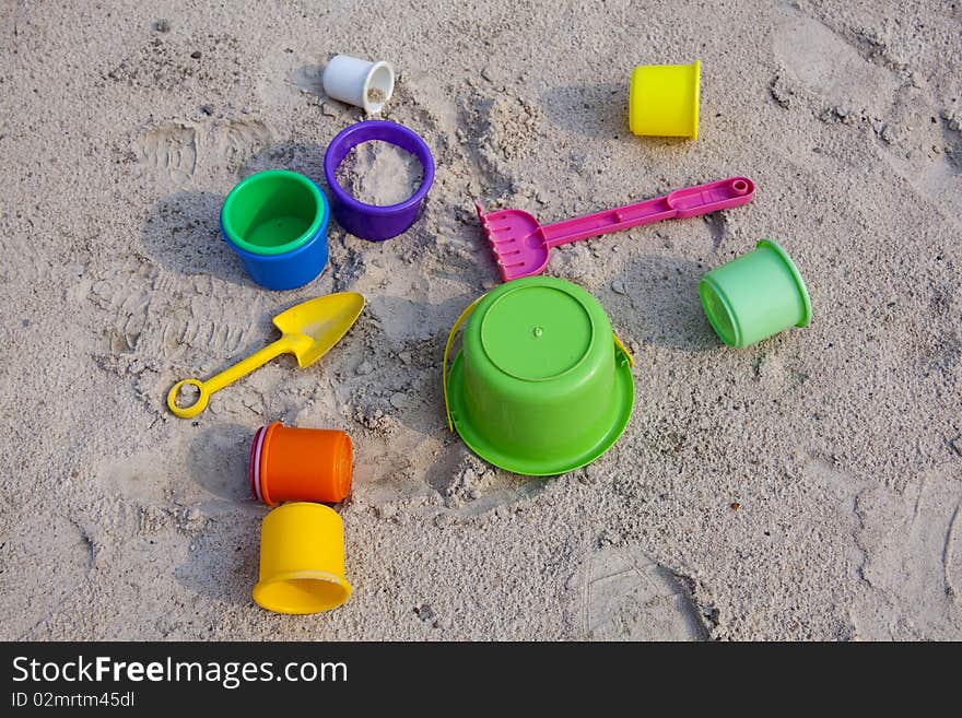 Toys on sand