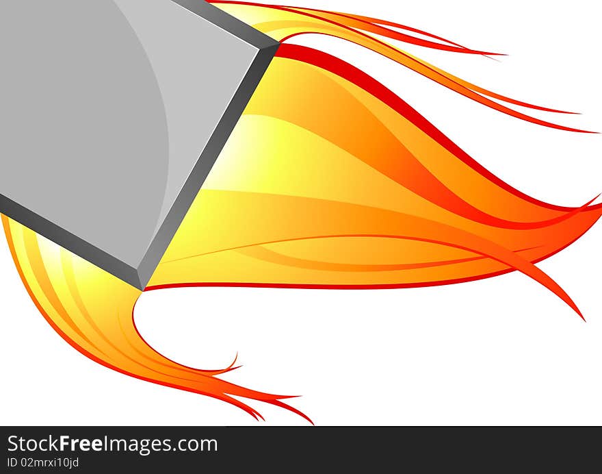 Fire banner with place for your text. Vector. Fire banner with place for your text. Vector.