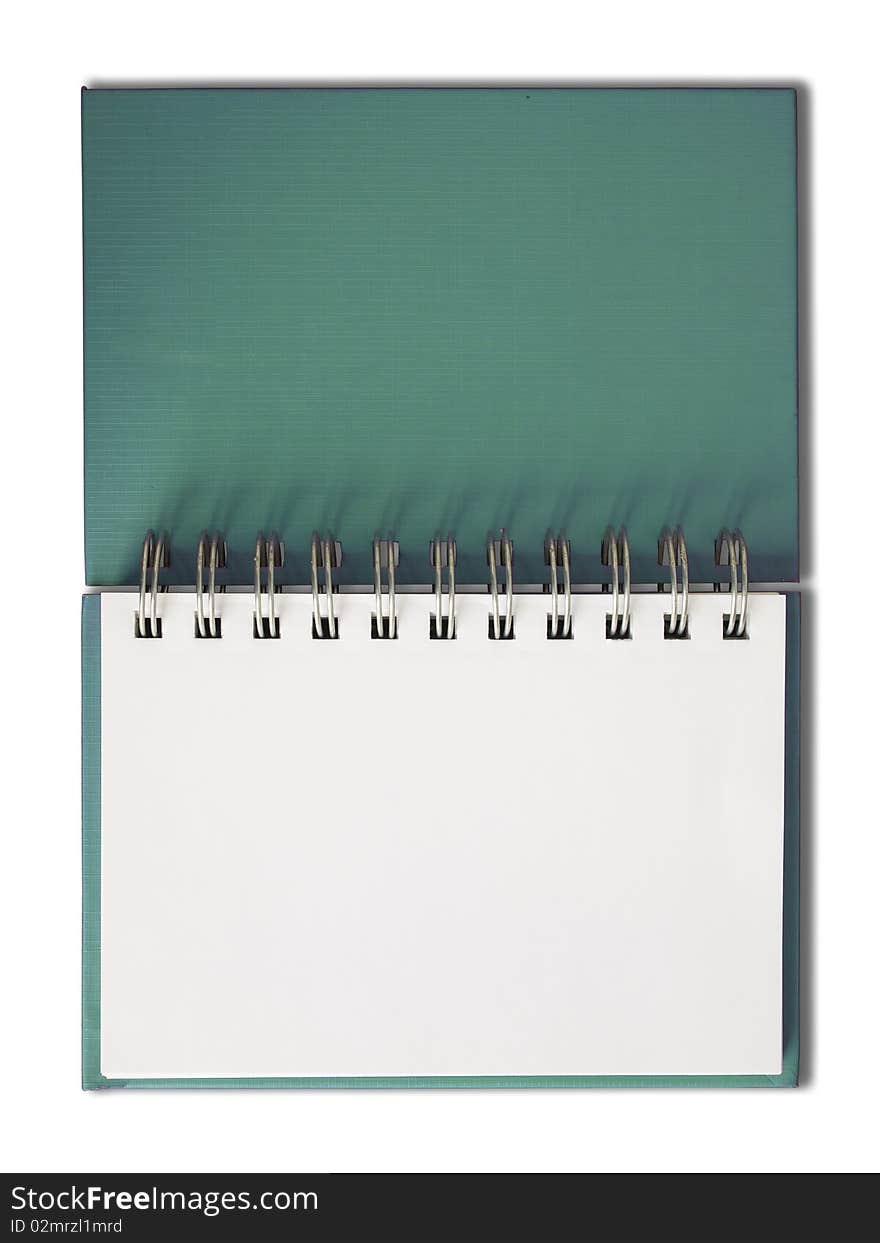 Notebook horizontal single blank page