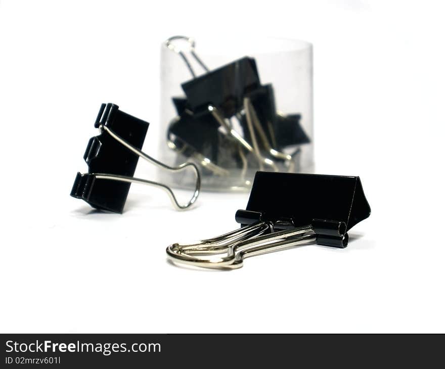 Black paper clips