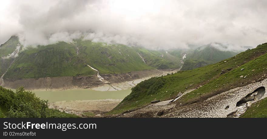 Landscape of alps mountain in cloudy day. Landscape of alps mountain in cloudy day.