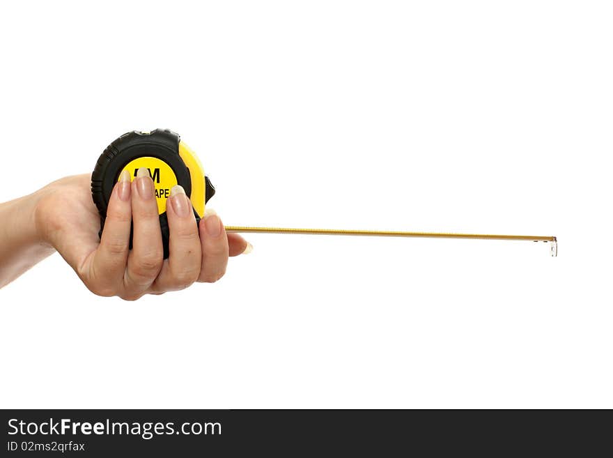 Tape-measure In A Beautiful Female Hand