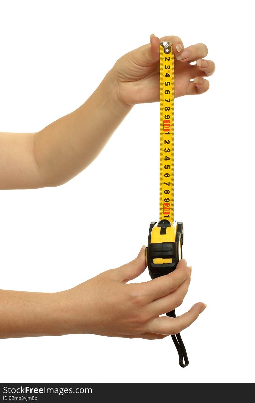 Tape-measure In A Beautiful Female Hands