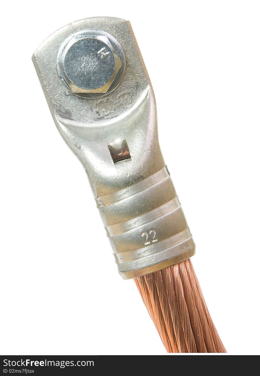 The cleared copper electric power cable with connector