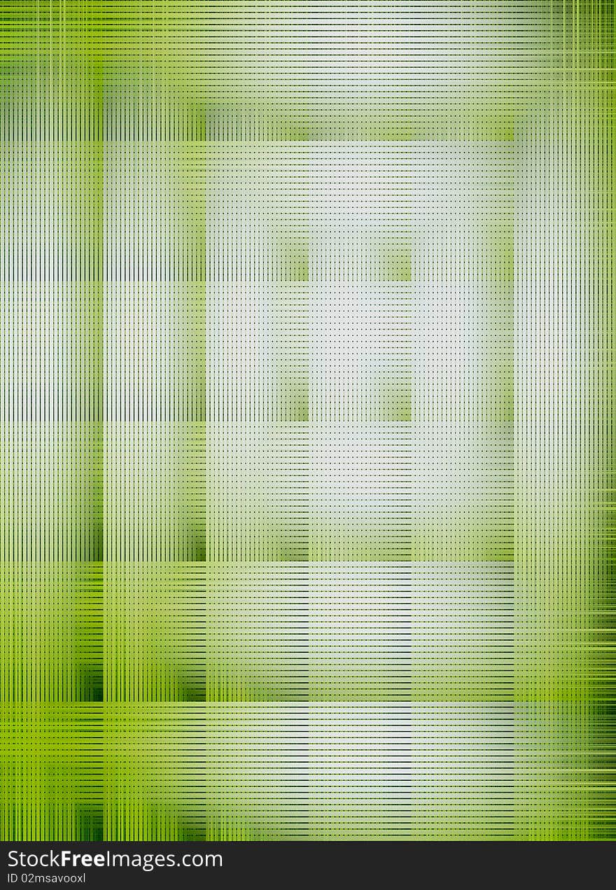 Green and Black lines and square background. Abstract illustration