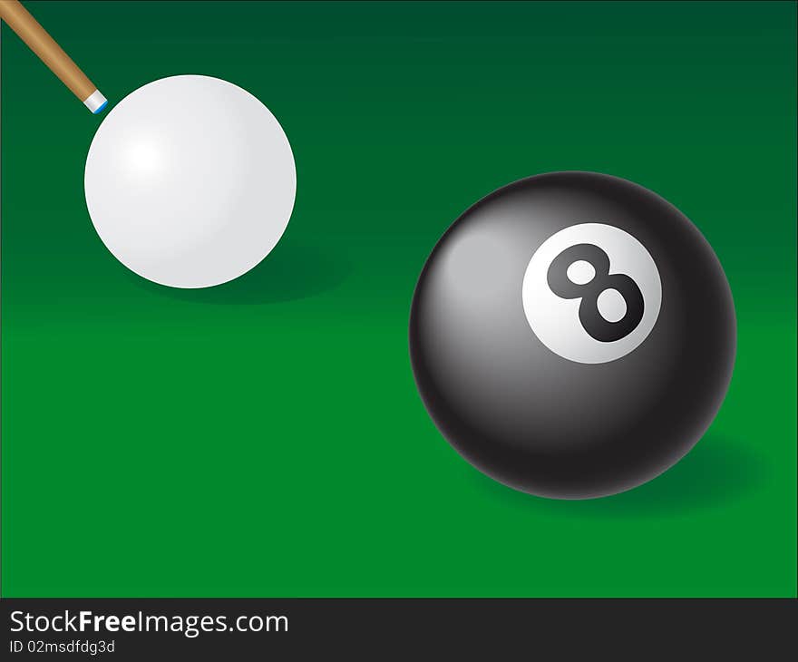 White and black ball for billiards