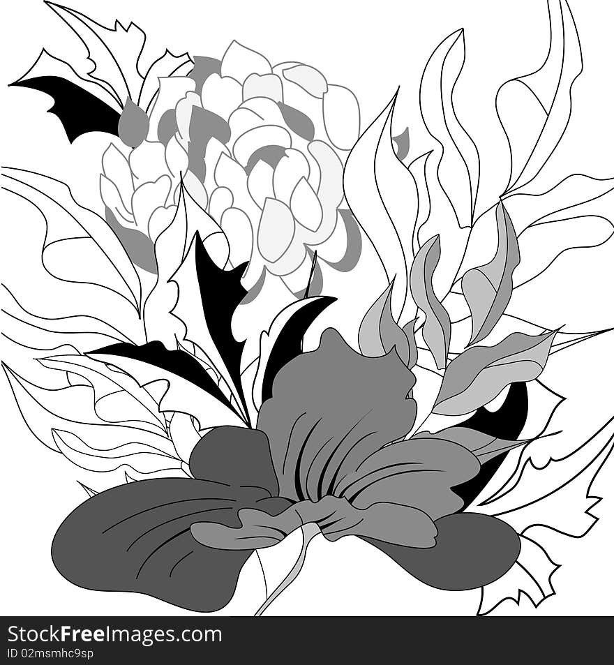 Floral background. Universal template for greeting card, web page, background